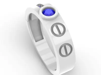 Jewelry Diamond Ring Model RG05 Free 3D print model