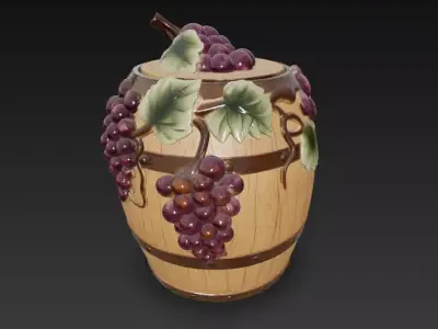 BOTE CON TAPA UVA Free 3D print model