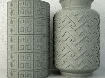 Porcelain Vases 3D model