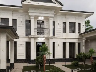 Classical Exterior Project Low-poly 3D model