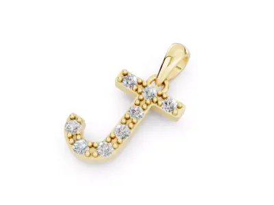 J pendant 3D print model