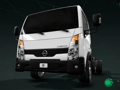 Nissan Cabstar Truck Trailer - 2017 - Car Model Mid-Poly  Low-poly 3D model