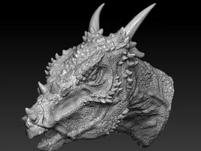 Dracorex head bust 3D model