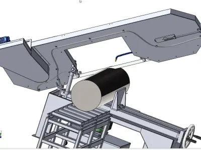 Horizontal Band Saw Construction Project 3D model