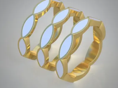 Diamond ring 0300 3D printable model Free 3D print model