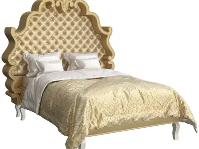 Maria Tufted California King Bed 3d model Low-poly 3D model