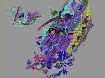 Game Seabed Wreckage - Wreckage 02 3D model