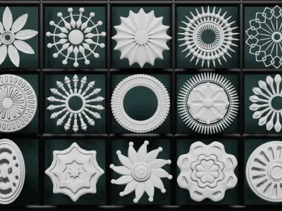 200 ARCHITECTURAL kit bash 3D model decoration ornaments 3D model
