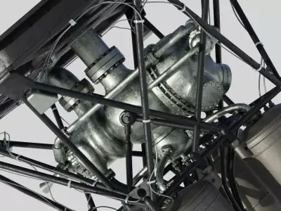 RD-108 Rocket engine 3D model