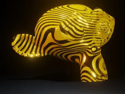MONKEY HEAD DECORATORY ITEM FOR INTERIORS Free 3D model