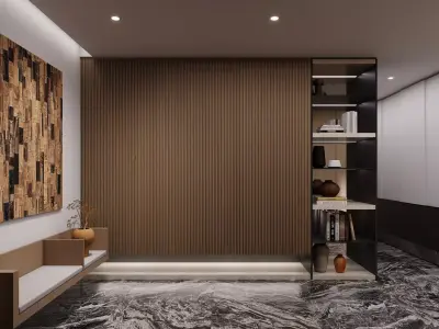 3D model of modern villa interior design 3D model