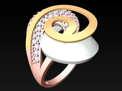 Diamond Ring - Womens Rings - SN698 3D print model
