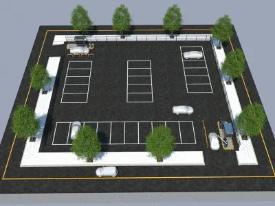 parkinglot parking lot 3D model