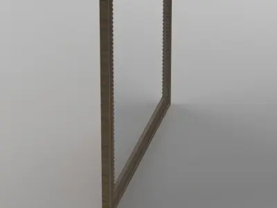 Decorated Mirror Vical Zermat 90x166cm  3D model