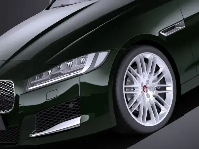 Jaguar XF 2017 VRAY 3D model