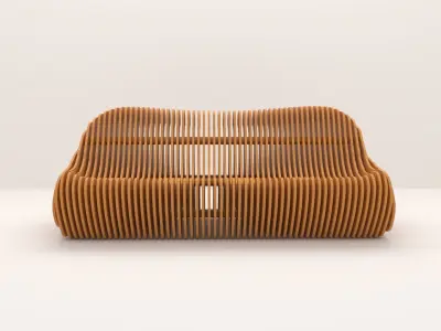 Parametric bench 3D model 02 3D model