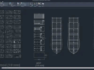 Boat yacht framing 3D print model