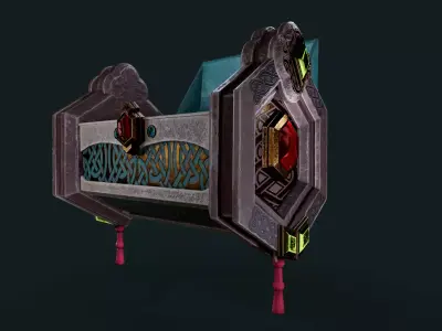 Stylized chest Low-poly 3D model purchase