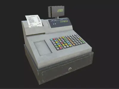 cash register Low-poly 3D model