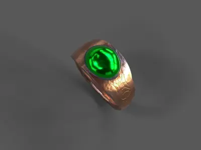 High-Quality 3D Earrings Model Low-poly 3D model