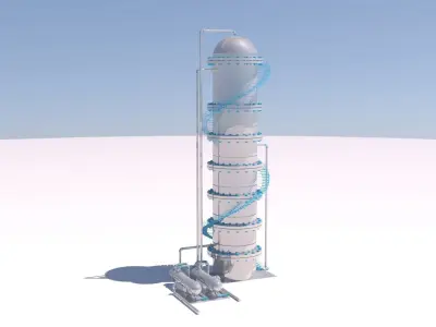 Refinery Distillation Column 04 3D model