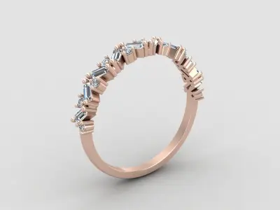 Minimal lightweight budget Ring 124-MW 3D print model