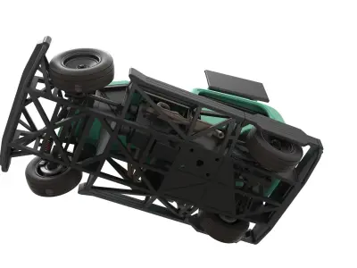 New Zealand Superstock car while turning Scale 1 to 25 3D print model