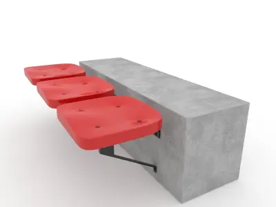 Stadium Seats 6 3D model