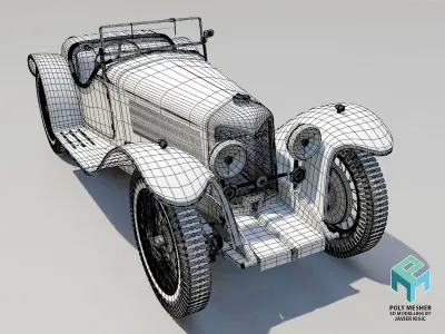 Riley 1935 classic car 3D model