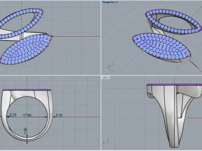 marquise ring model 628 3D print model