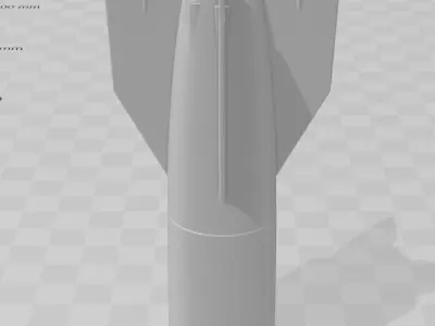 Aggregat 4 A4 or V2 German Ballistic Missile 3D print model