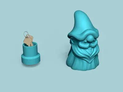 Garden Gnome Secret Key Hide STL - Outdoor Decor 3D print model