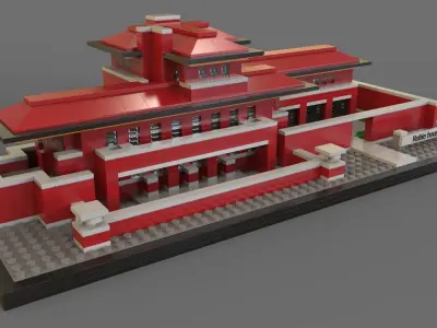 Lego 3d Robie house 3D model