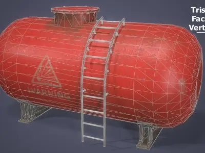 Fuel tank Low-poly 3D model