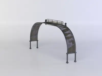 Race gate Low-poly 3D model