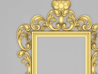 Classic Frame Mirror 005 3D model