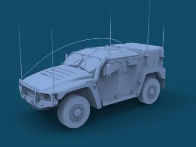 HAWKEI PROTECTED VEHICLE READY TO PRINT 3D model