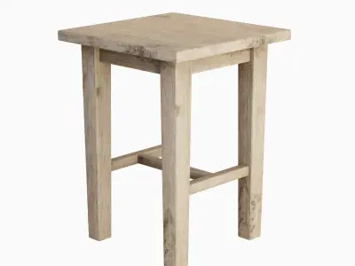 Wooden Chair 01  Low-poly 3D model