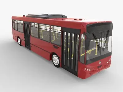 City Bus Low-poly 3D model