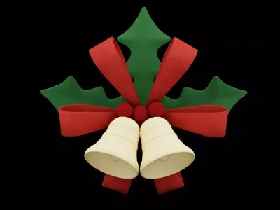 Christmas Bell Low-poly 3D model get