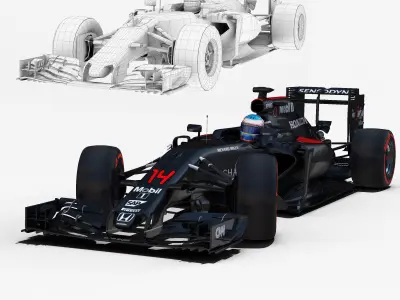 McLaren Mp4 31 Low-poly 3D model