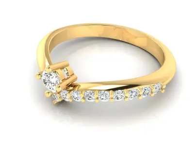 Ring M38 The luxury female ring with gems wedding 3D print model