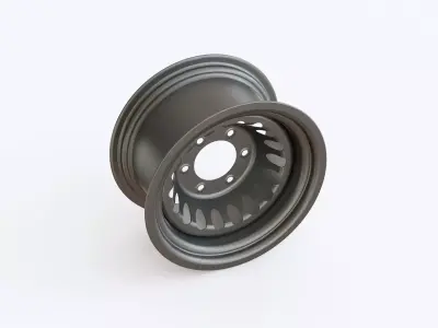 Steel rim 02 3D model