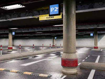 parking garage - BLENDER scene 3D model