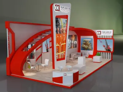 Booth Exhibition Stand a230b 3D model