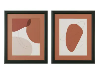 Abstract painting gallery wall 3D model