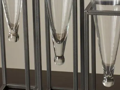 Clear Cockayne 3 Piece Amphora Vase Set 3D model