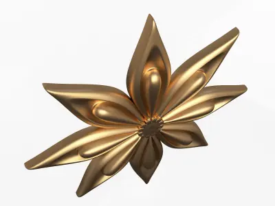 Rosette Carved Decoration CNC 011 Low-poly 3D model