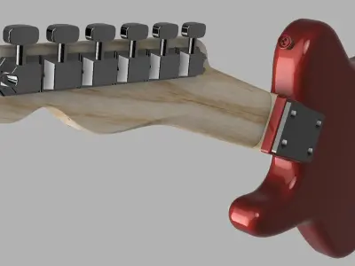 Ultra Realistic guitar  3D print model
