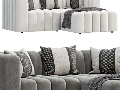 Langham 2 Piece Sectional Sofa Artesanos 3D model